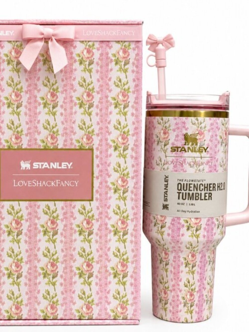 New Stanley X Love Shack Fancy 40Oz Quencher Tumbler – Blooming Heirloom Edition